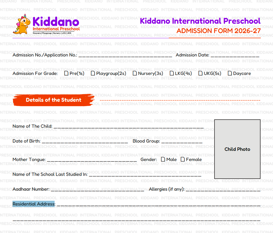 Admission Form